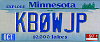 KB0WJP license
plate