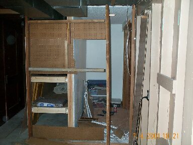 view from utility room, halfway done