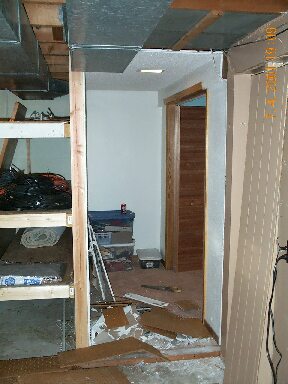 view from utility room, done