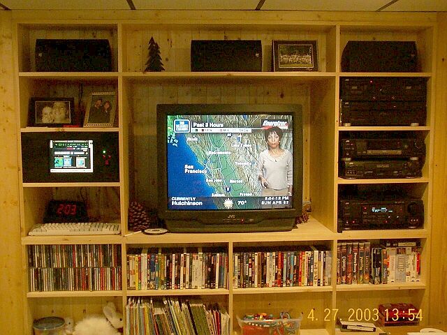 Front of custom entertainment center